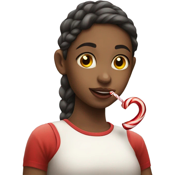 girl smoking candy cane emoji