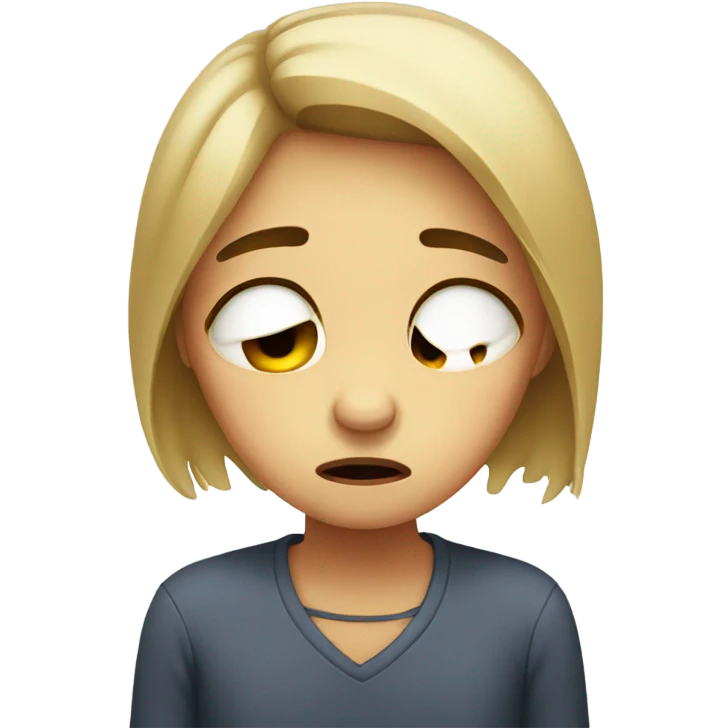 Sad girl crying emoji
