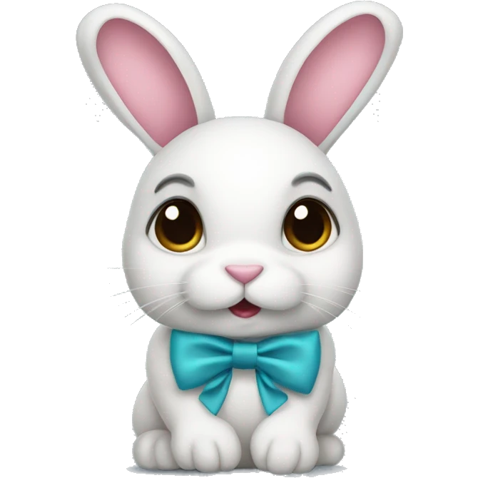 Bunny with coquette bow emoji