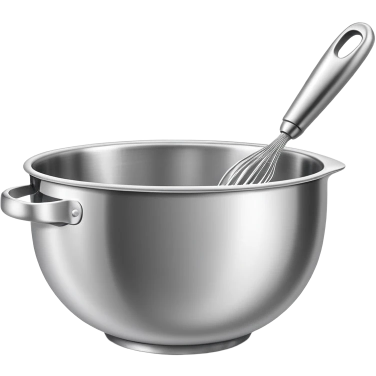 mixing bowl and whisk, simple and bright emoji