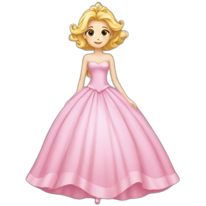 Princess pink dress cute and flower on here dress emoji