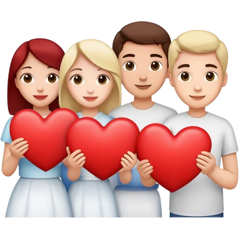 Many big hearts emoji