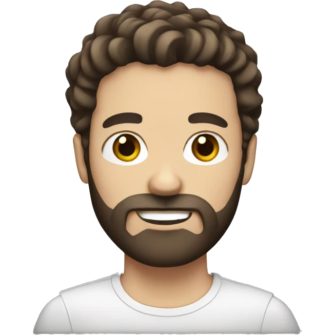 white guy with dark brown hair and beard emoji