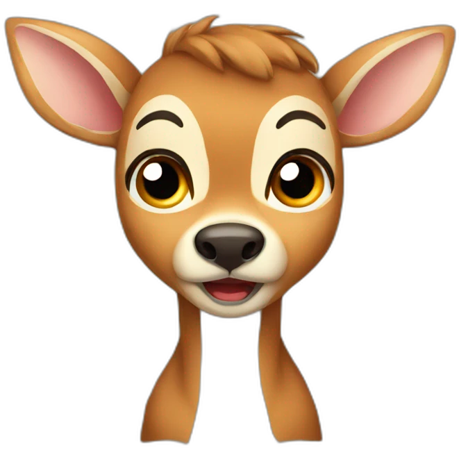 scared fawn emoji
