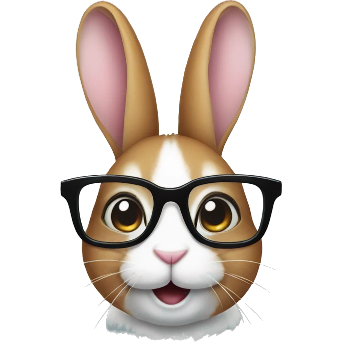 bunny with glasses emoji