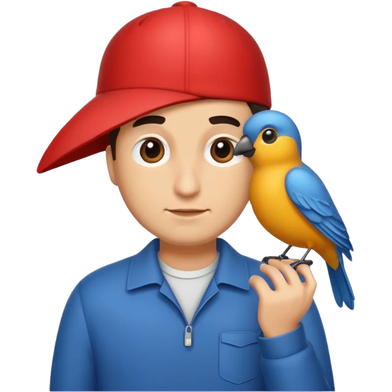man with bird emoji