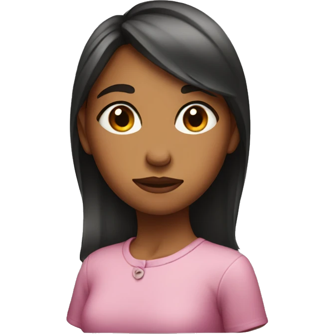 Girl giving a side eye emoji