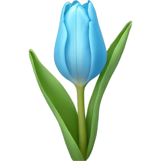 light blue tulip emoji