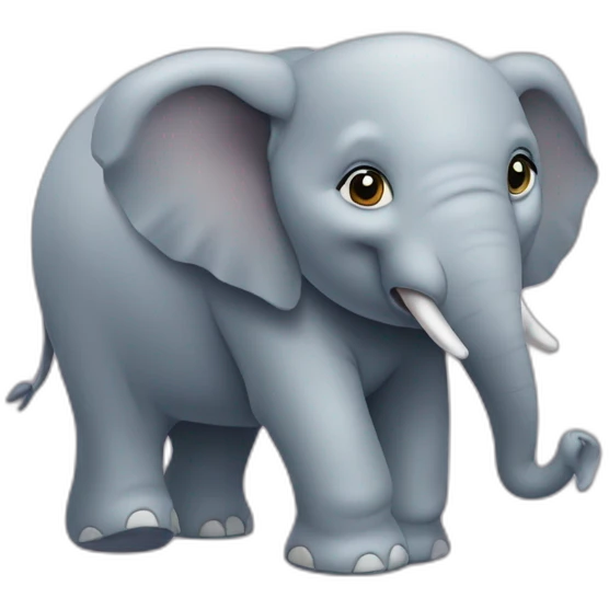 Éléphant sur balle emoji