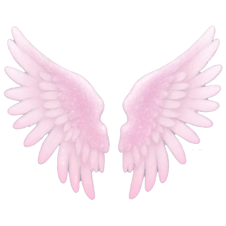 Light pink sparkly angel wings soft emoji
