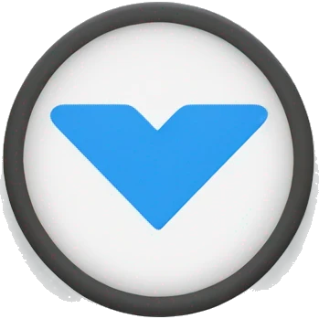 Blue circle with a white checkmark in it emoji