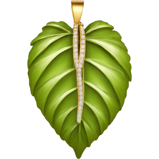 jewelry in the shape of a leaf emoji