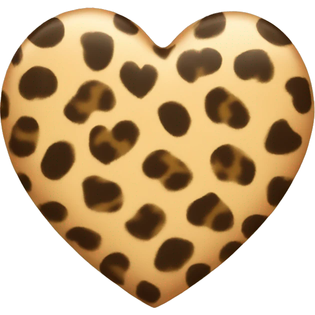 Cheetah print love heart  emoji