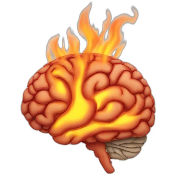 Brain on fire emoji
