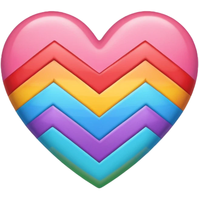 heart with rainbow chevron pattern emoji