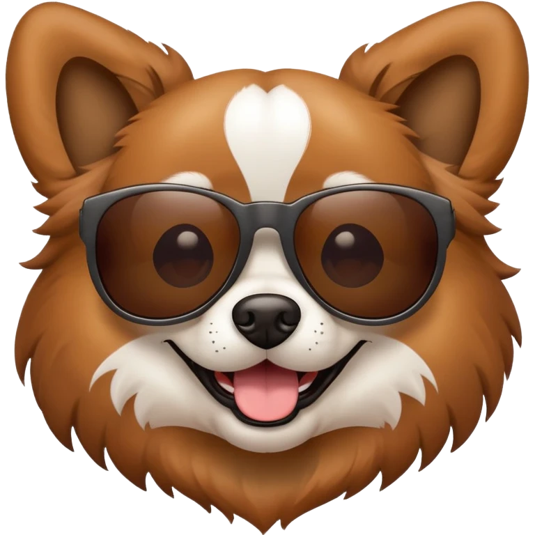 Dog with sunglasses emoji