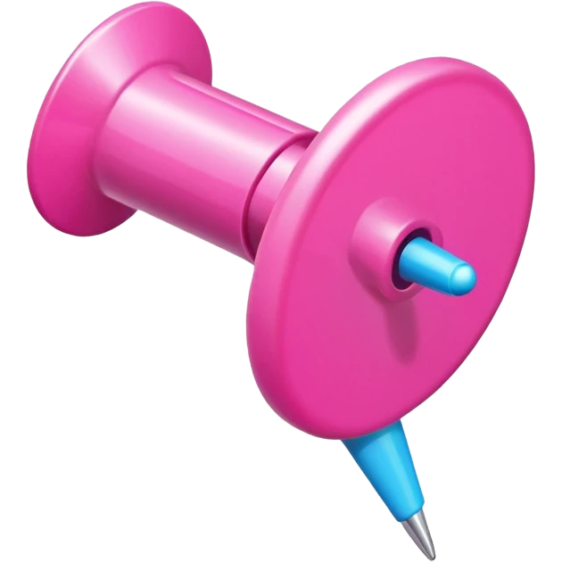 Pink push pin emoji