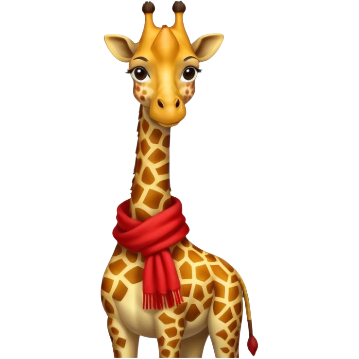 Giraffe with red Scarves emoji