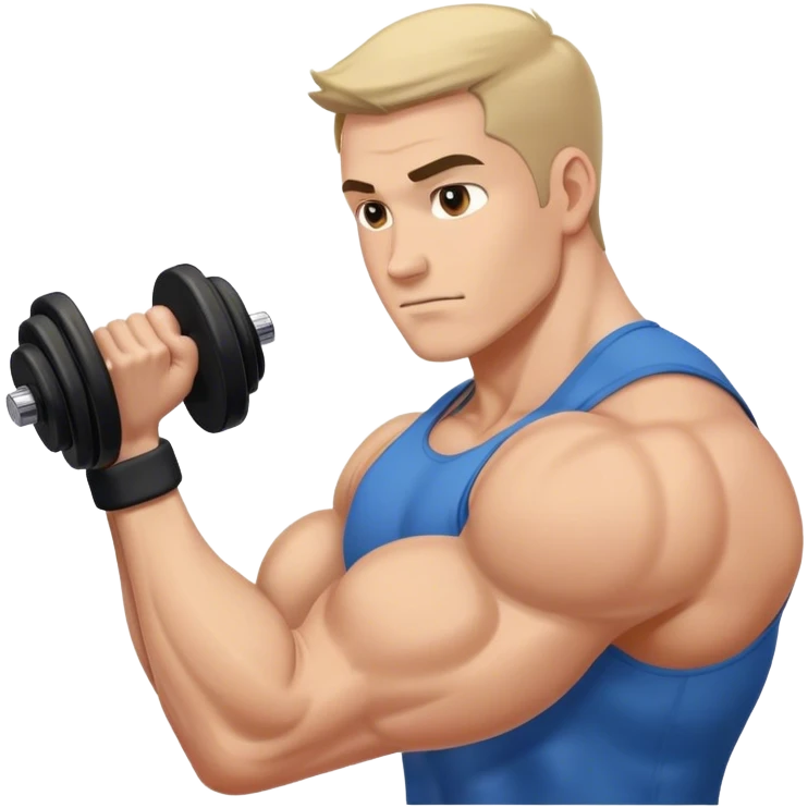 man weighted wrist curl emoji