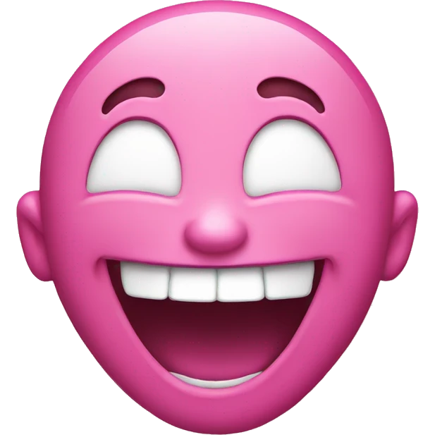 Pink laughing face  emoji