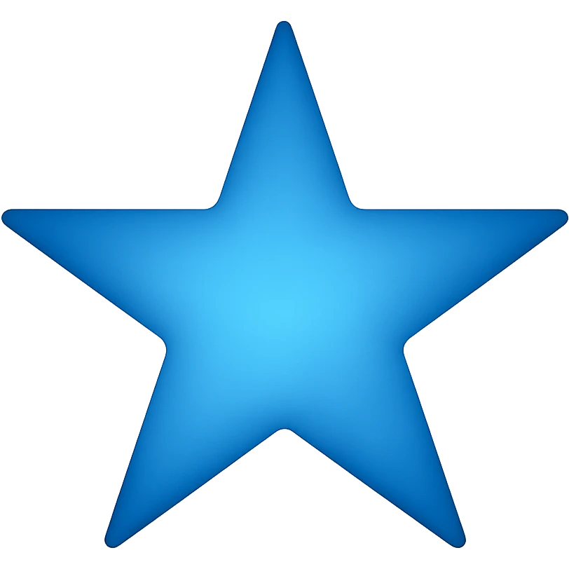 star with a gradient, blue, no background emoji