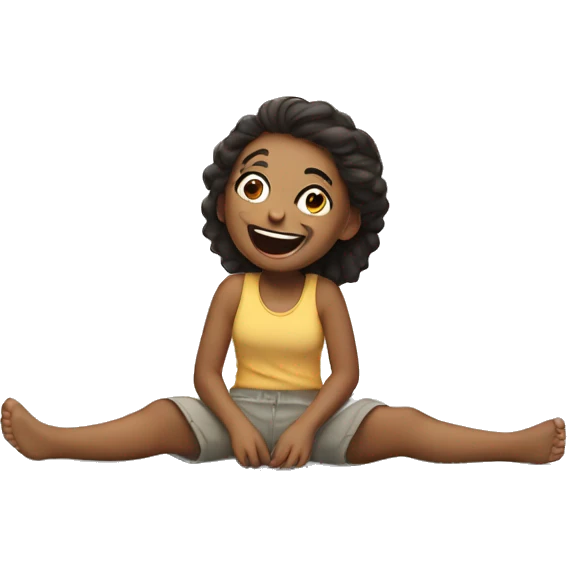 Girl laying on floor laughing emoji