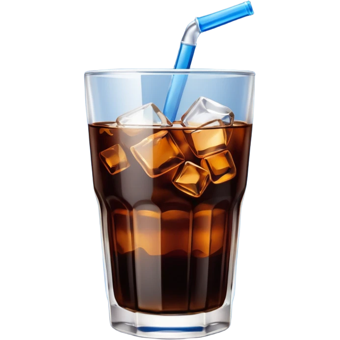 simplistic emoji of a glass of Pepsi with ice, minimal details, bold colors, no text emoji