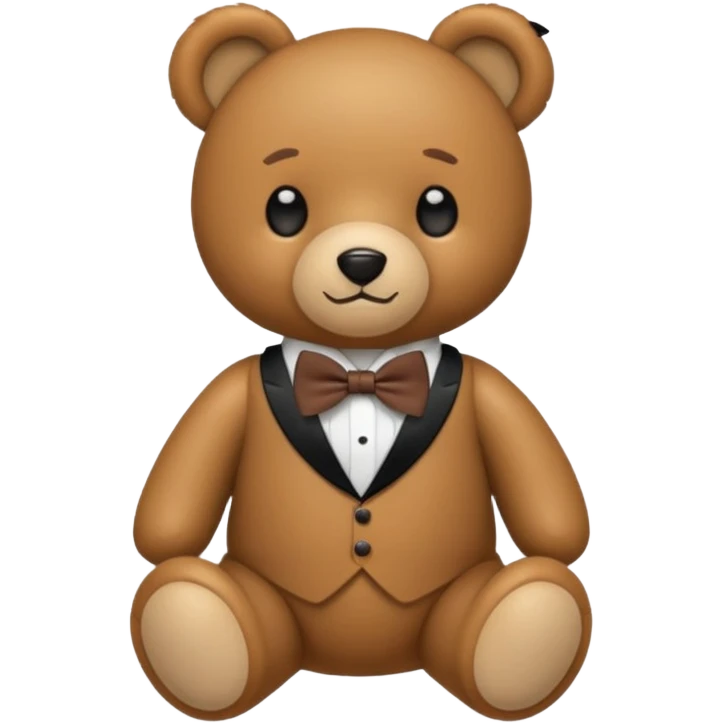 Teddy bear with bow tie emoji