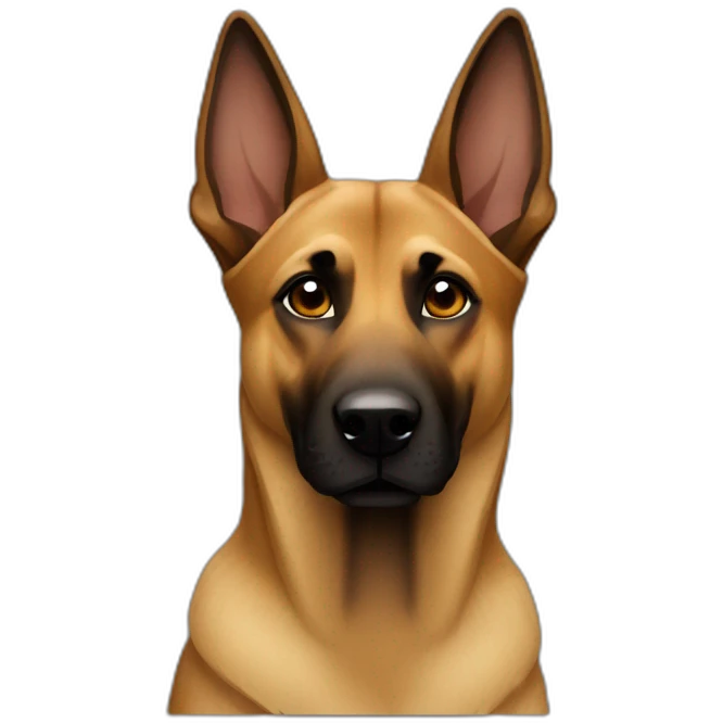 Malinois de face emoji