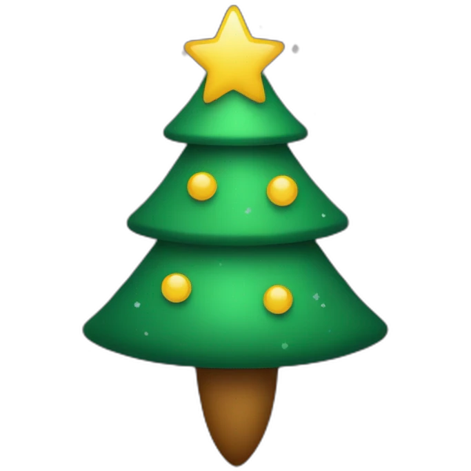 a christmas tree in the style of the rocketship emoji emoji