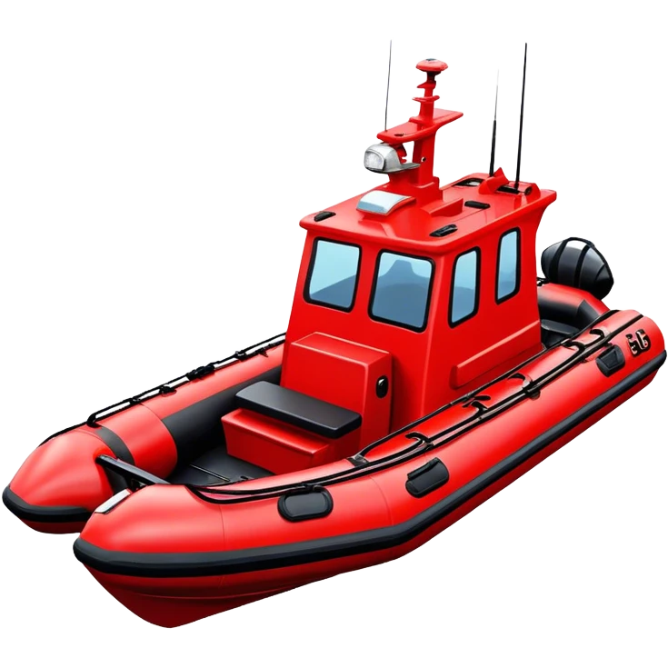 Rescue Boat - Zodiac Pro 850 (Model Year: 2022) (Iconic colour: Red and black) emoji