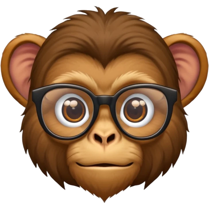 spider monkey with glasses emoji