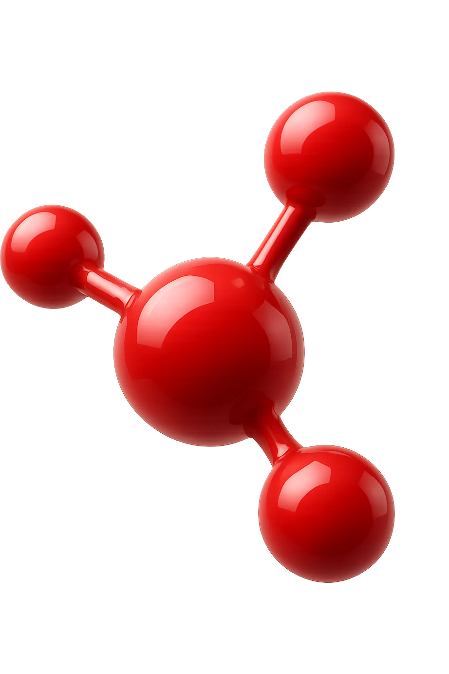 molecola chimica rossa 3d emoji