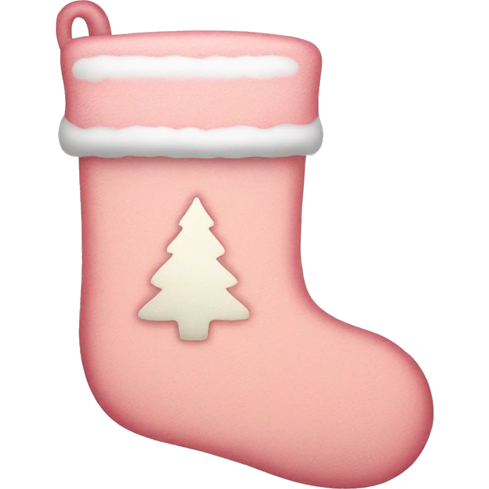  light pink Christmas stocking emoji