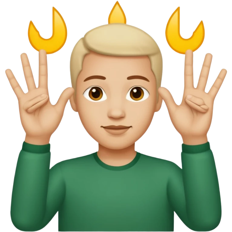 signe du rappeur jul avec les mains  emoji