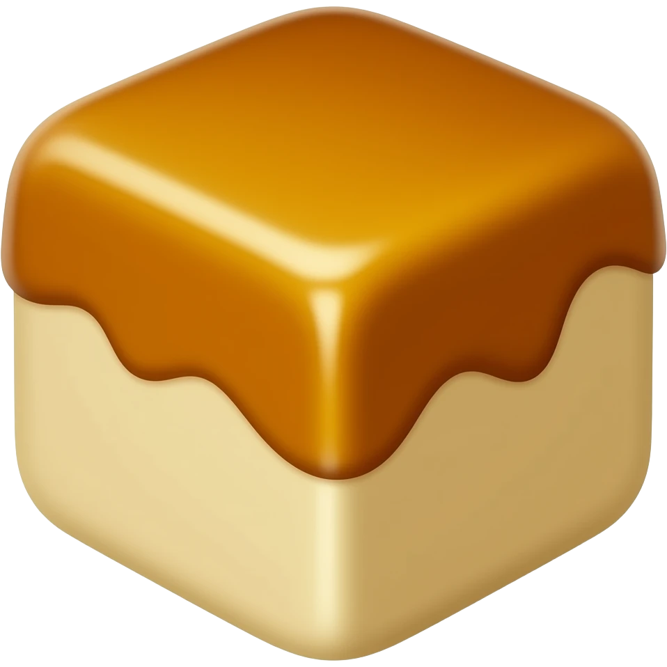 caramel cube with no features emoji