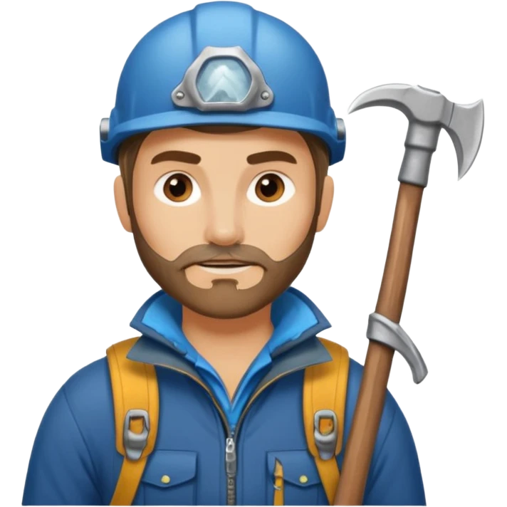 mountaineer with ice axe emoji