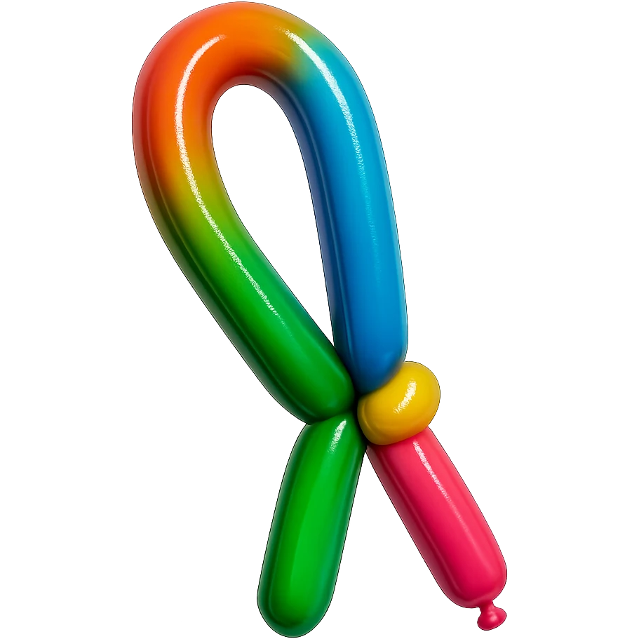 a hairpin, balloon style emoji