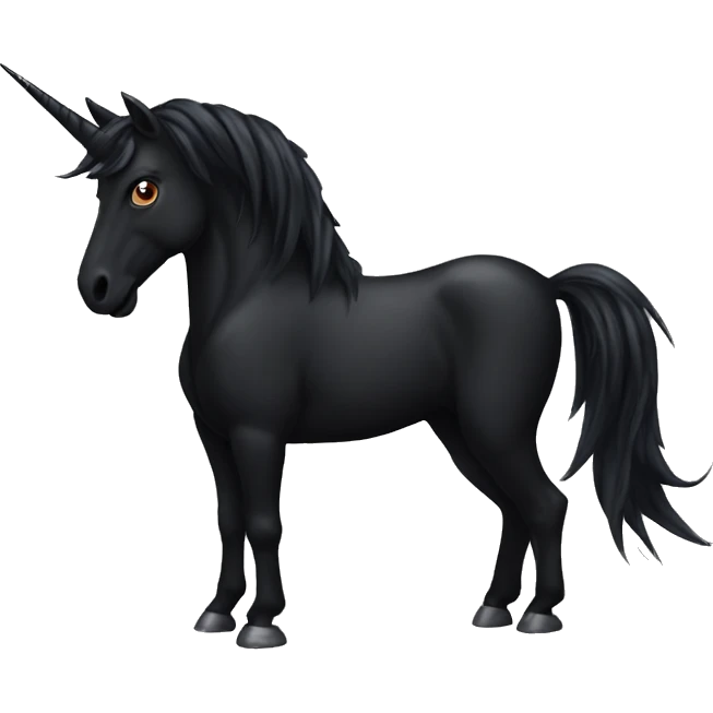 Black unicorn evil emoji