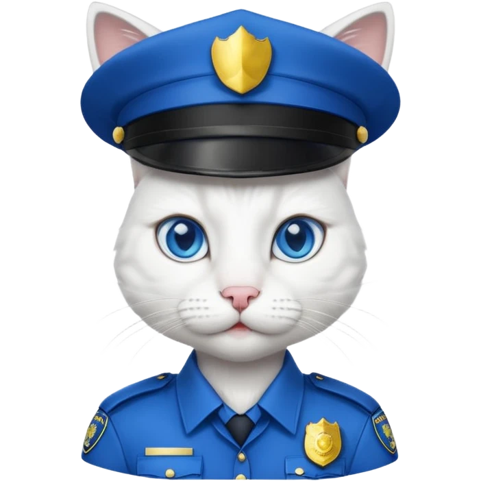 white cat police emoji