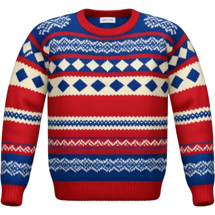 Traditional red blue and white Marius-sweater emoji