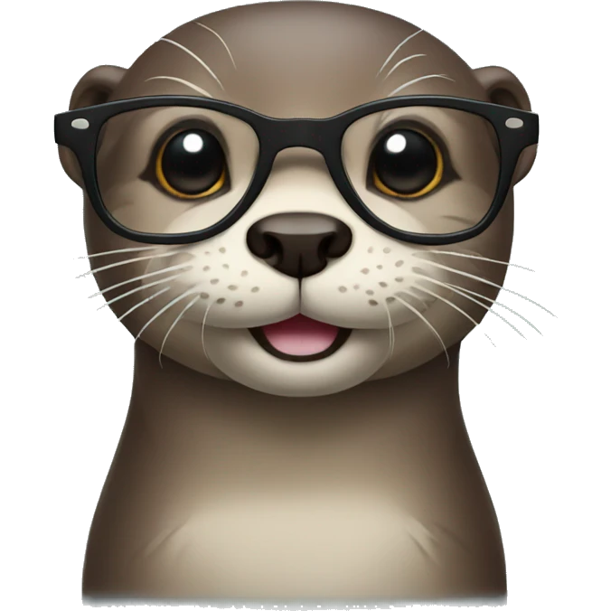 Otter with glasses  emoji