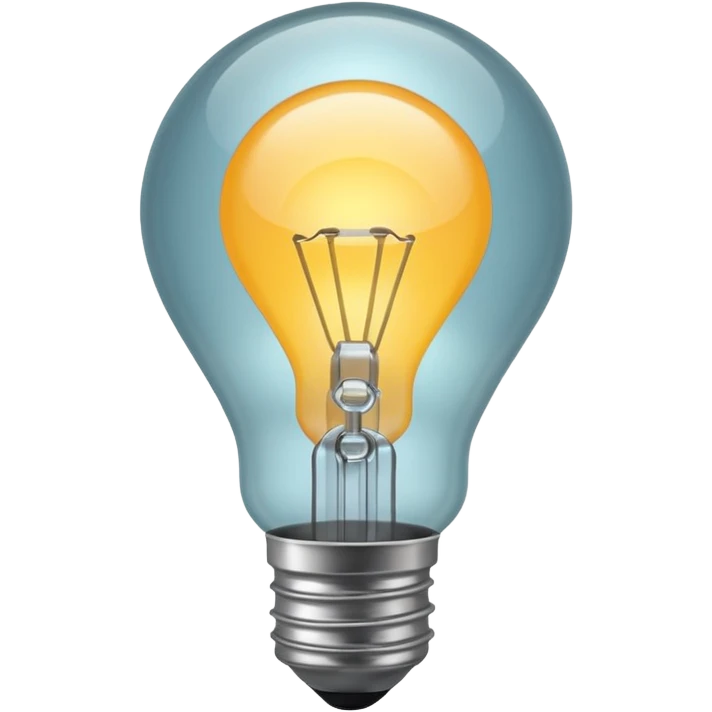 Lightbulb – Clear bulb glowing warmly emoji