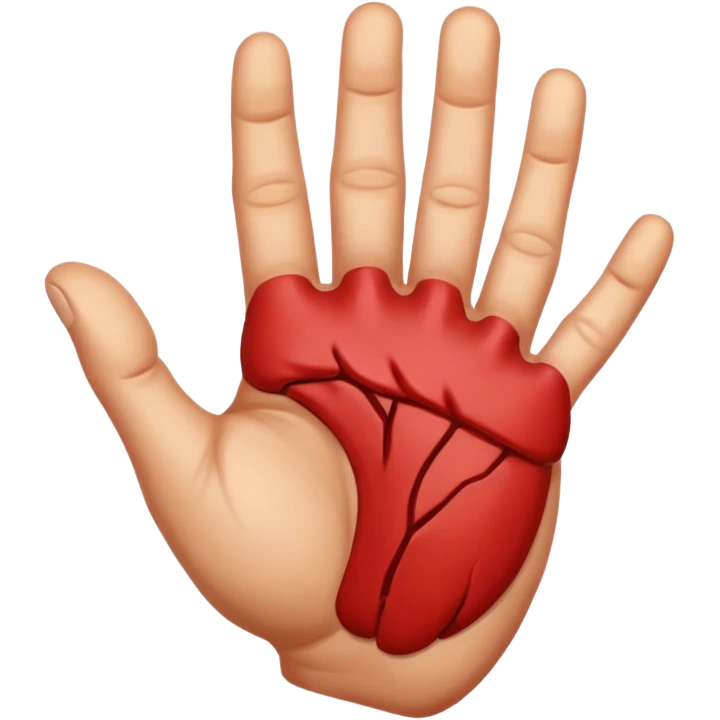 strong veiny closed hand emoji