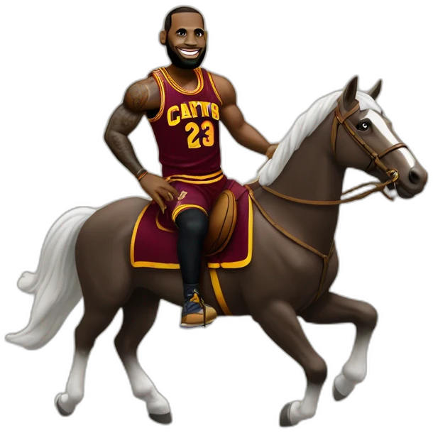 Lebron james sur un cheval emoji