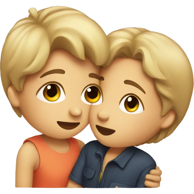 Girl and boy kissing emoji