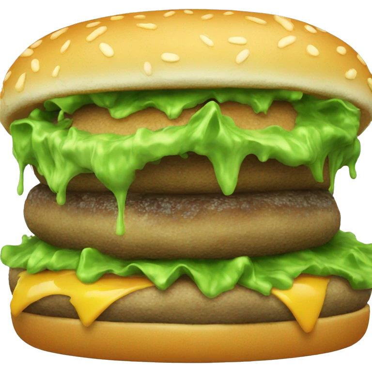a moldy hamburger emoji