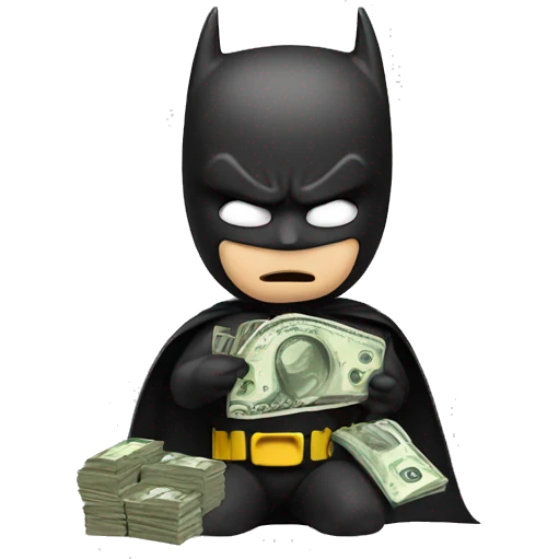 Batman counting money emoji