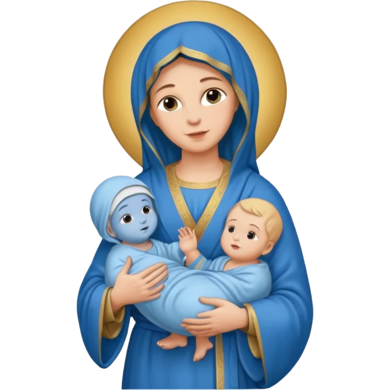 Image of the Mother of God in a frame emoji