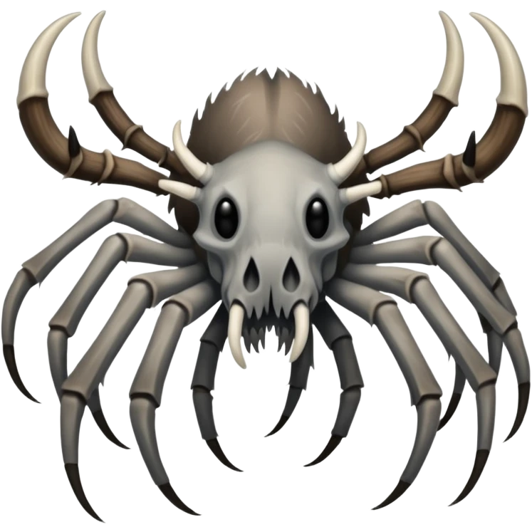 🥶+☠️+🐗+🦣+🕷 into a creepy living creature emoji